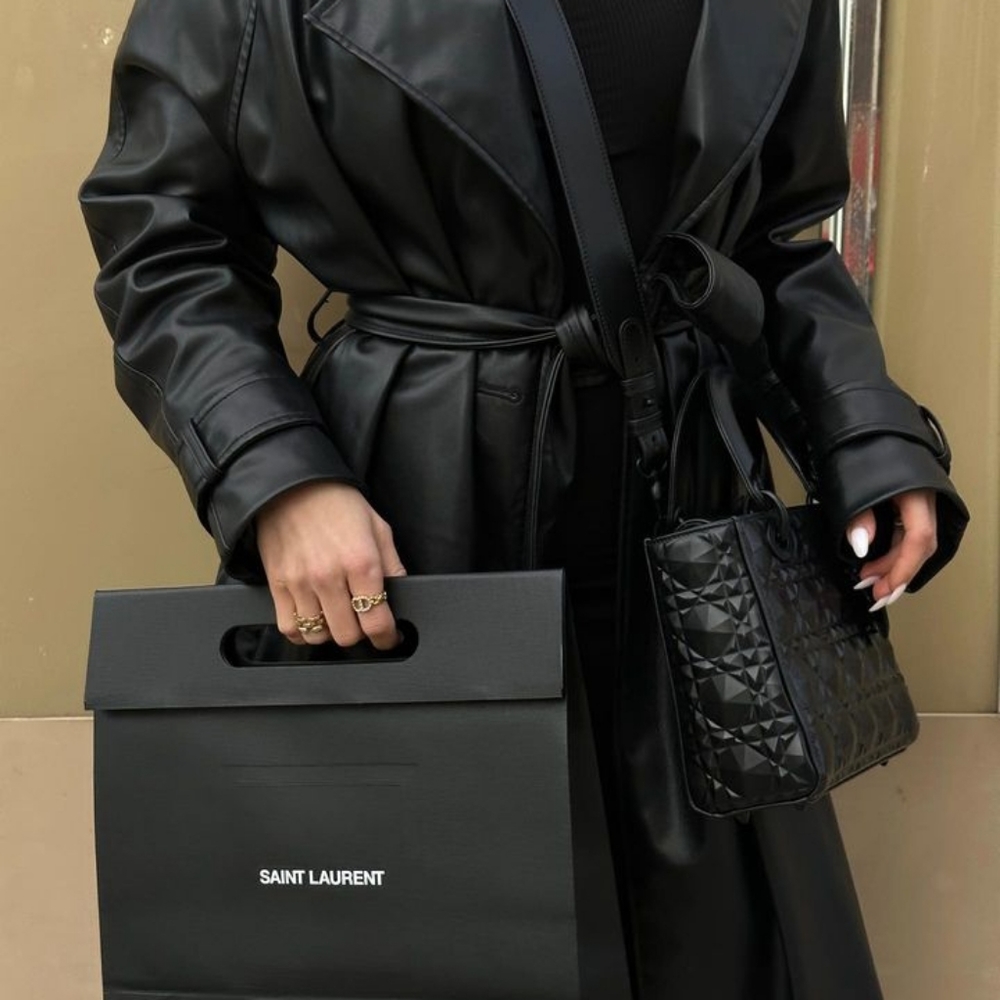 ZARA BELTED FAUX LEATHER TRENCH COAT (SOLD OUT)